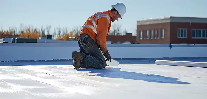 Flat Roof Drain Installation in Elmhurst