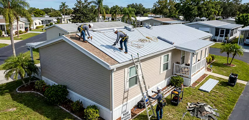 Mobile Home Metal Roof Replacement in Elmhurst